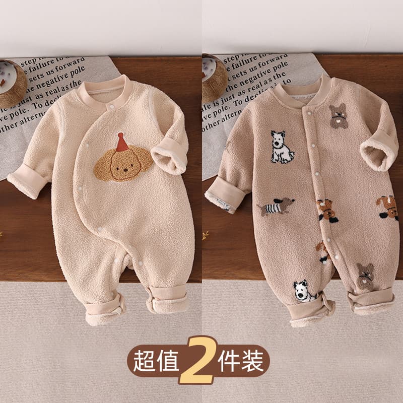 Roupas de bebê recém-nascido outono inverno forro de lã quente macacão bebê outono macacão bonito Super bonito roupas de