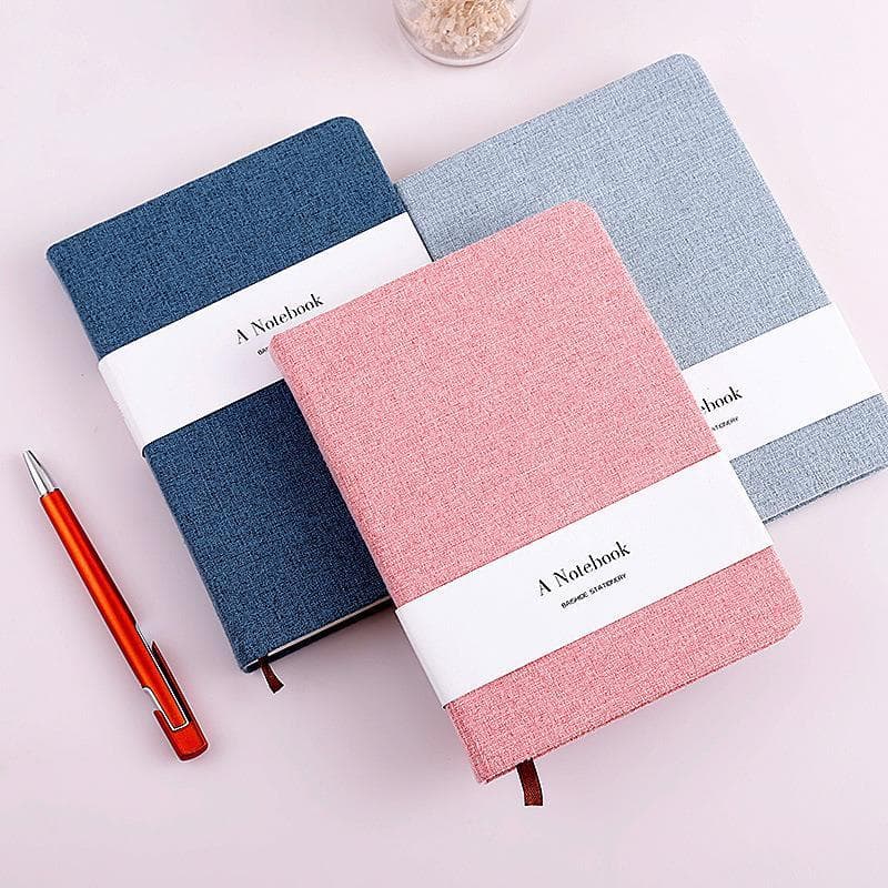 Poemas de flores e árvores e caderno de pano remoto em branco caderno Horizontal A5 diário logotipo pressionável