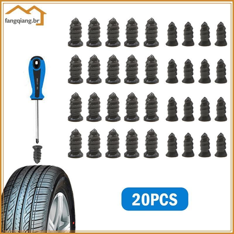 Fang 20 Peças Para Reparo De Pneus A Vácuo , Unhas Carro , Scooter , Bicicleta , Universal , Sem Câmara De Ar De Borrach