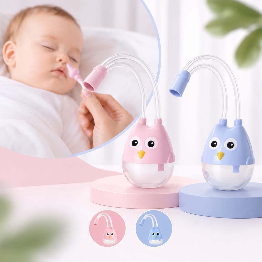 Aspirador Nasal Manual Infantil Para Bebe Com ou Sem Lavagem Nasal