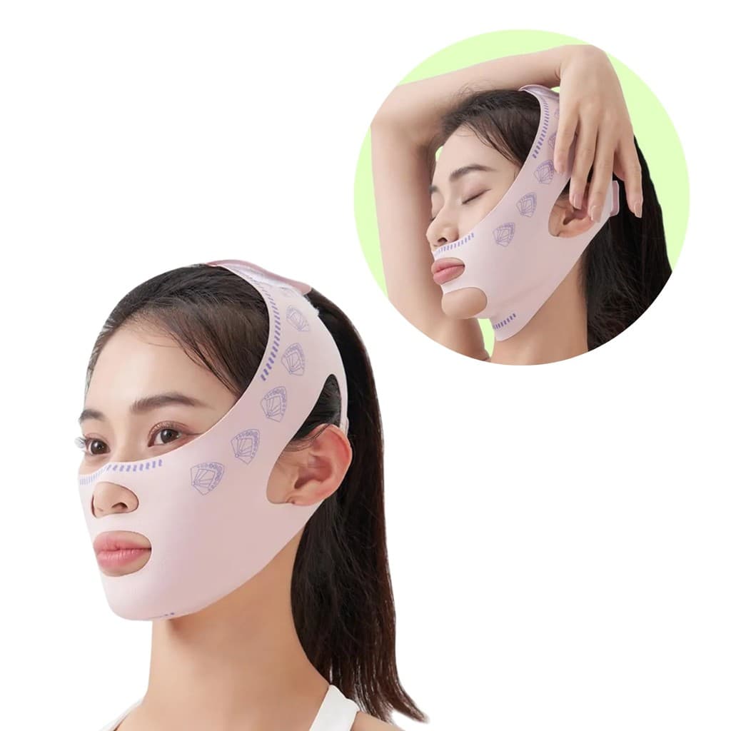 2 Máscaras Facial Efeito Lifting Papada Antirrugas Skin Care Firmamento Rejuvenescedor Linhas Finas