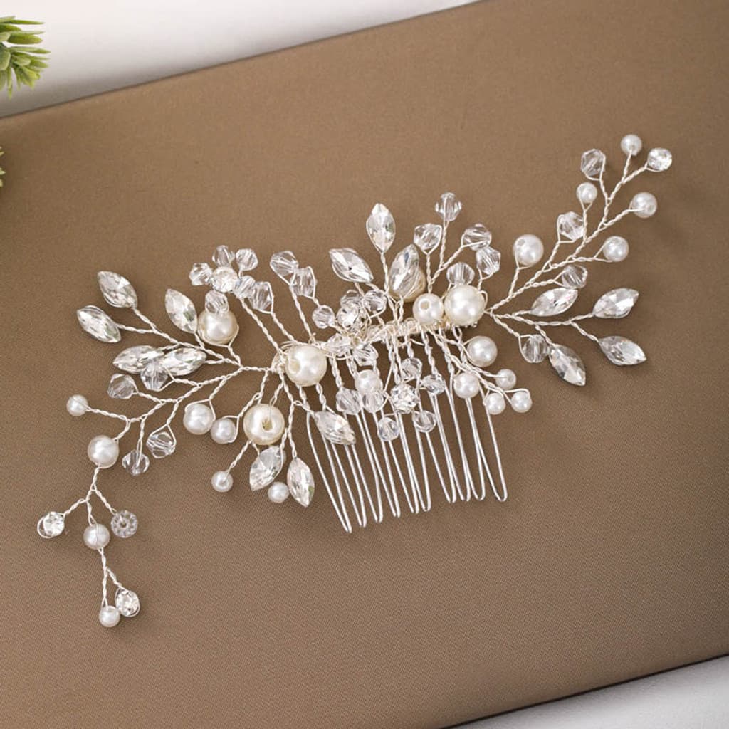 Alfinetes De Cabelo De Casamento Com Pérolas De Cristal , Clipe Brilhante , Cocar Para Fazer Penteados , Decorações