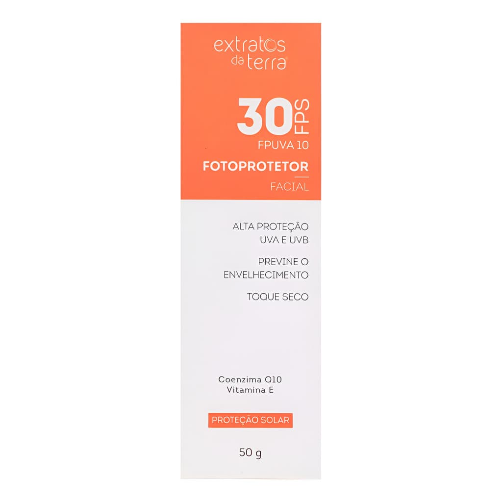 Protetor solar Facial FPS 30 com Vitamina E Extratos da Terra