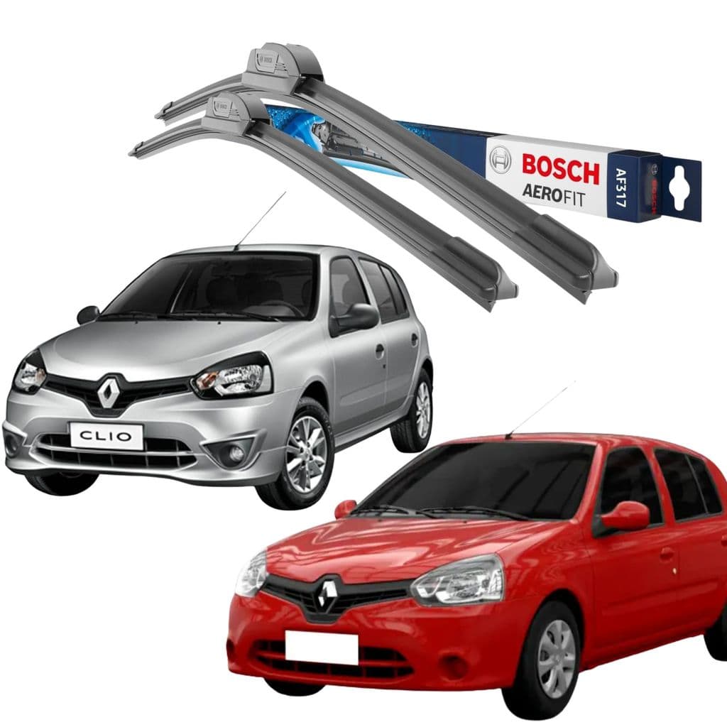 JOGO PALHETAS DIANTEIRA  BOSCH ORIGINAL LIMPADORES CHUVA PARA-BRISA RENAULT CLIO / CLIO SEDAN