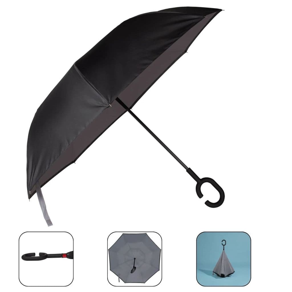 Guarda Chuva Mor Grande Reforçado Invertido Sombinha Sombreiro