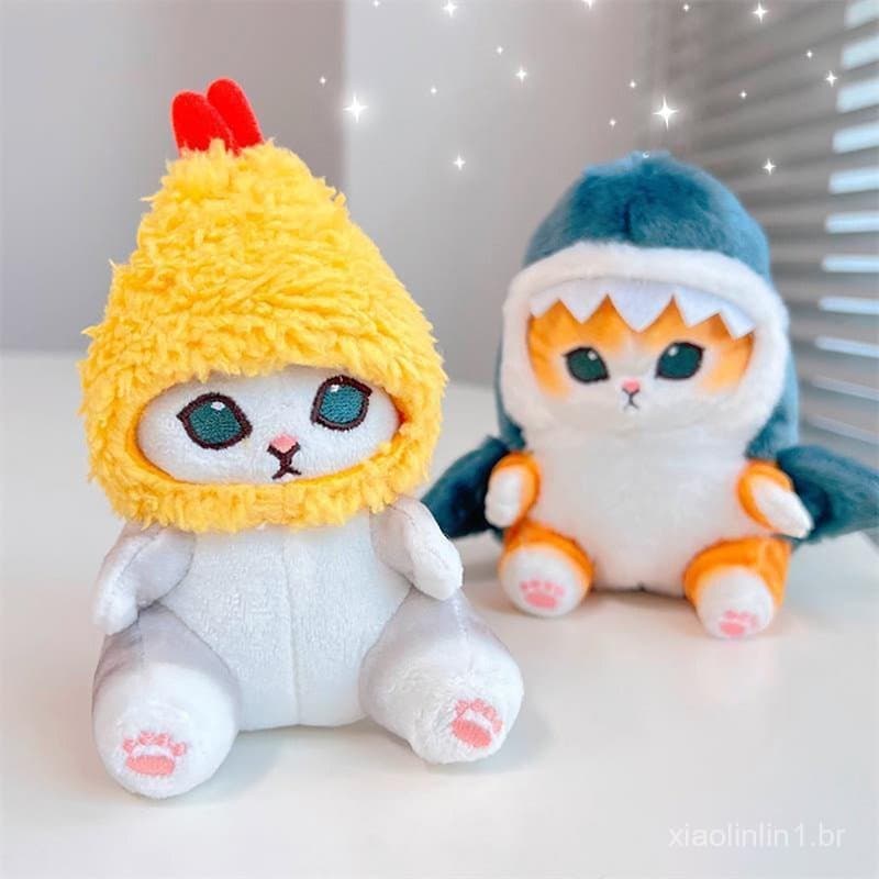 Boneca de Pelúcia Simulação Tubarão Gato Animal Crianças Adulto Boneca Brinquedo Infantil Presente
