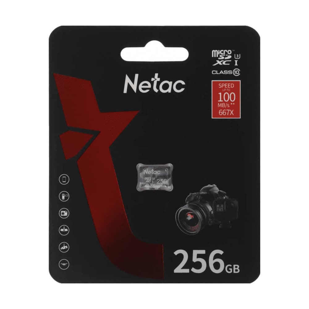Cartão de Memória Micro Sd 256GB P500 Extreme Pro - Netac