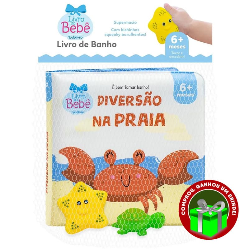 Livro É bom tomar Banho II! Diversão na Praia SBN Crianças Filhos Infantil Desenho História