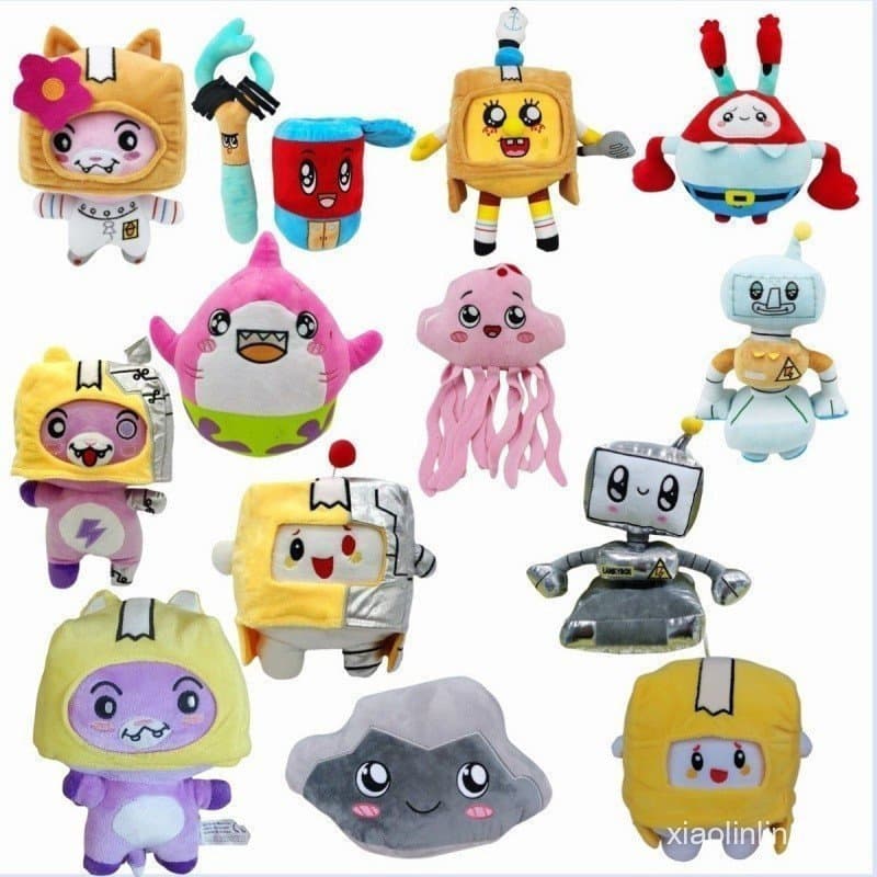Caixa de papel Vilão Brinquedo de Pelúcia lankybox Boneca de Algodão Raposa Pedra NBOB