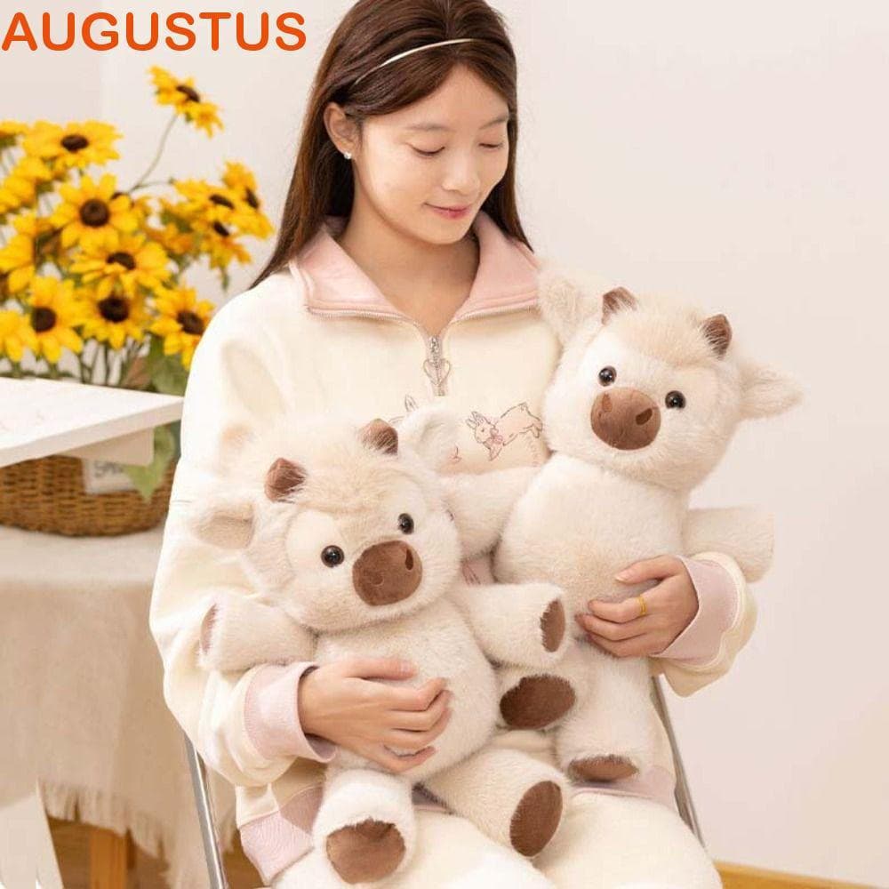 AUGUSTUS Highland Gado Brinquedo De Pelúcia , Textura Material Macio Boneca De Vaca Correndo , Novo Design
