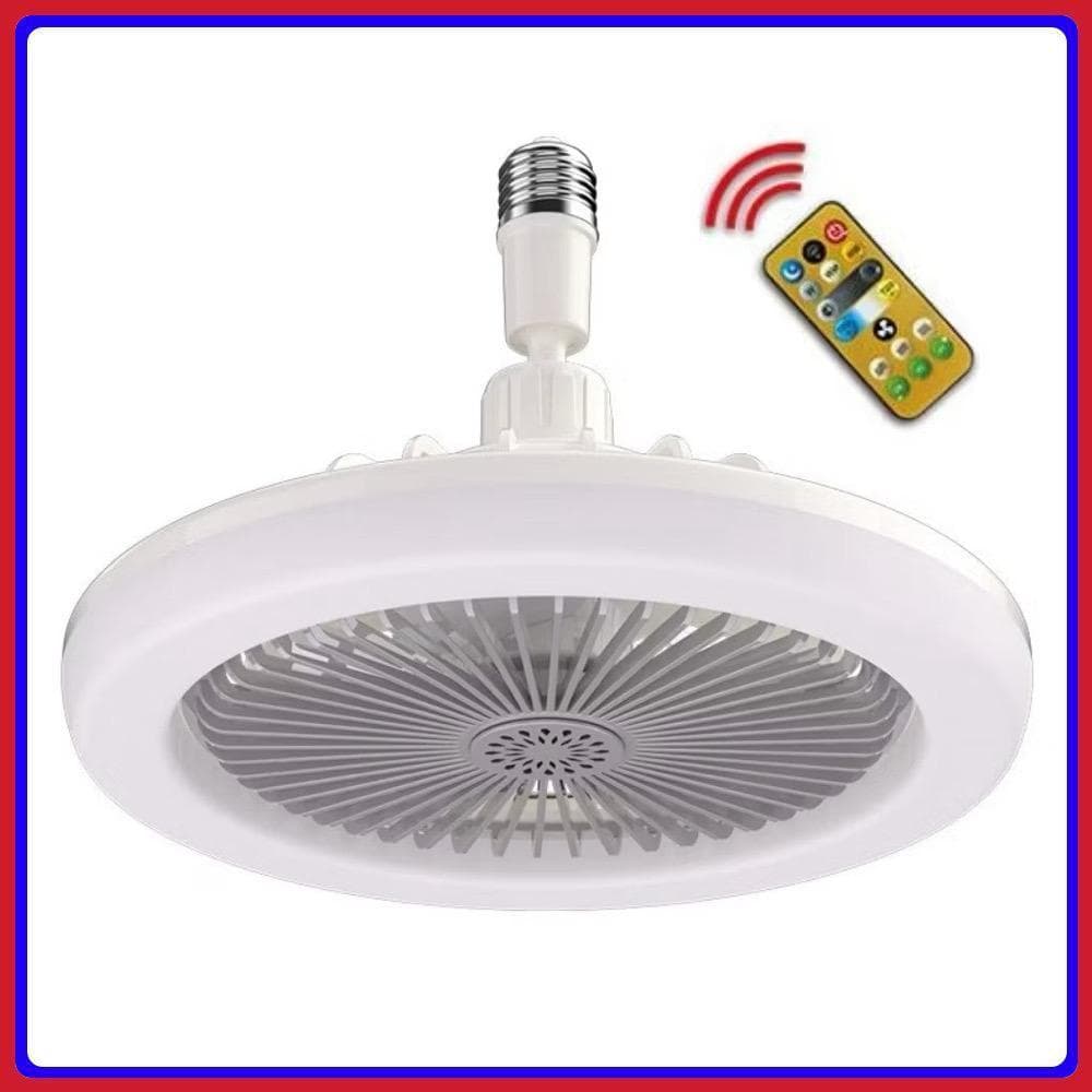 Ventilador Lâmpada 30W De Teto Ajustável Luz Led Baixo Ruído Controle Remoto Incluído