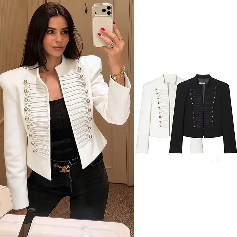 Novos Blazers e Jaquetas Femininas Primavera 2026, Nova Blusa Elegante Retro para Escritório, Blazers Femininos para Via