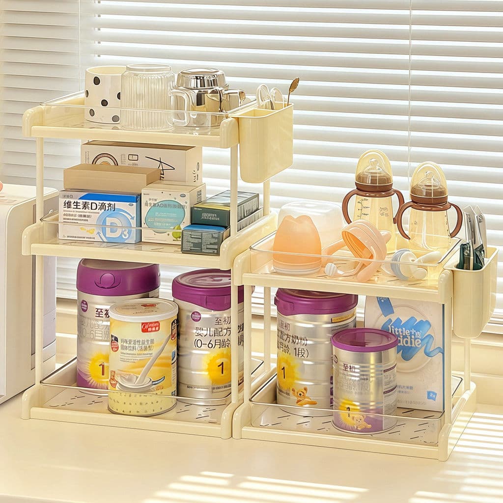 Leite do bebê em pó talheres caixa de armazenamento armário talheres drenagem mesa alimentação complementar caixa de arm