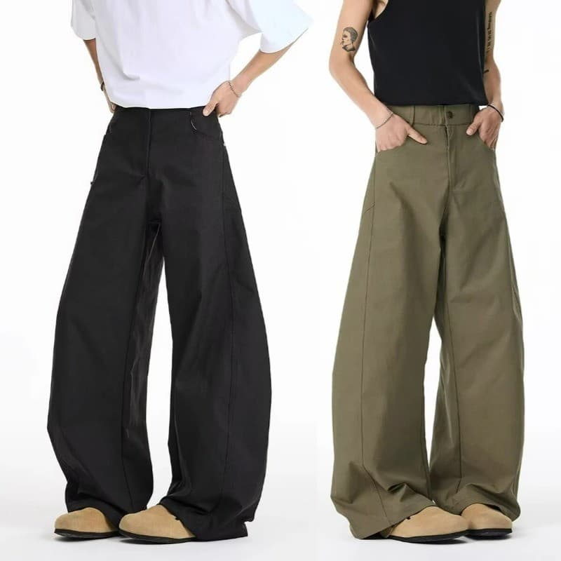Calças Largas Masculinas De Terno , Soltas Casuais Estilo Coreano plus size