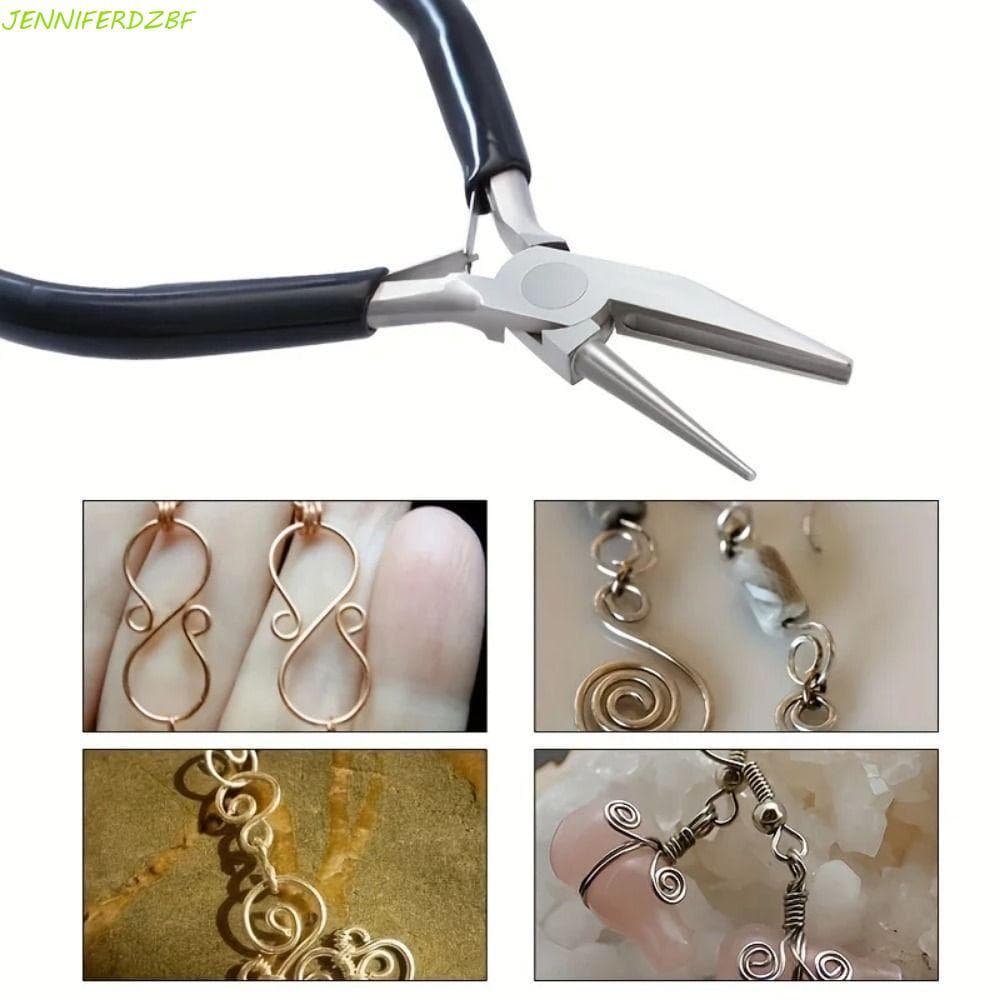 JENNIFERDZBF Mini Alicate De Enrolamento De Fio , Côncavo Meio Redondo Com Cabo Ergonômico Profissional