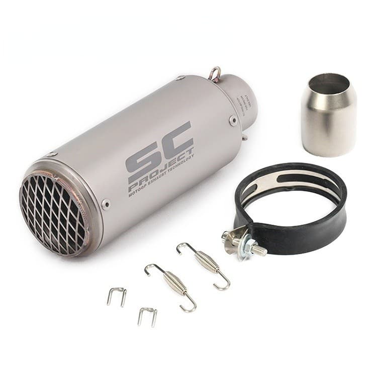 Motor Redondo Universal Do Tubo De Escape Da Motocicleta SC Entrada 51mm/60mm