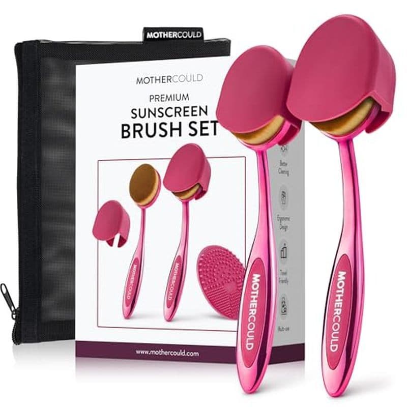 Conjunto De Pincéis De Proteção Solar Mothercould Premium Infantil & amp ; Aplicador De Protetor Para Bebê Com Alças De