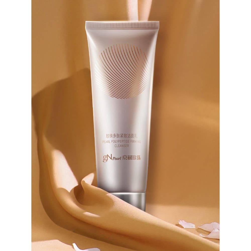 Jingrun pérola limpador Facial peptídeo endurecimento creme de limpeza limpeza profunda nutritivo pele genuína produtos
