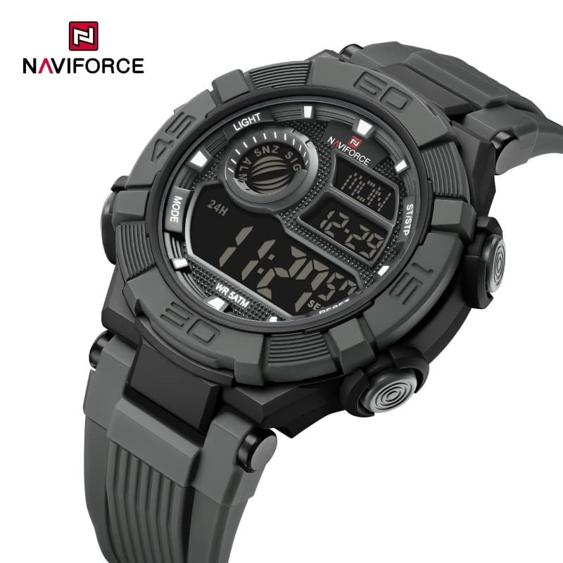 NAVIFORCE NF7131 Relógio Masculino LCD Digital 50M À Prova D'água Multifuncional Macio Pulseira De TPU Estilo Militar Ad
