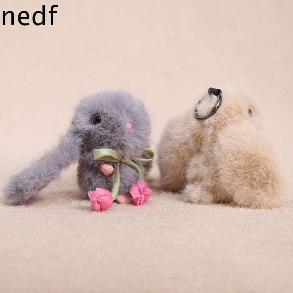 NEDFS Chaveiro De Coelho Tulipa , Pingente De Boneca De Pelúcia Macia De Algodão PP , De Desenho Animado Fofo Kawaii