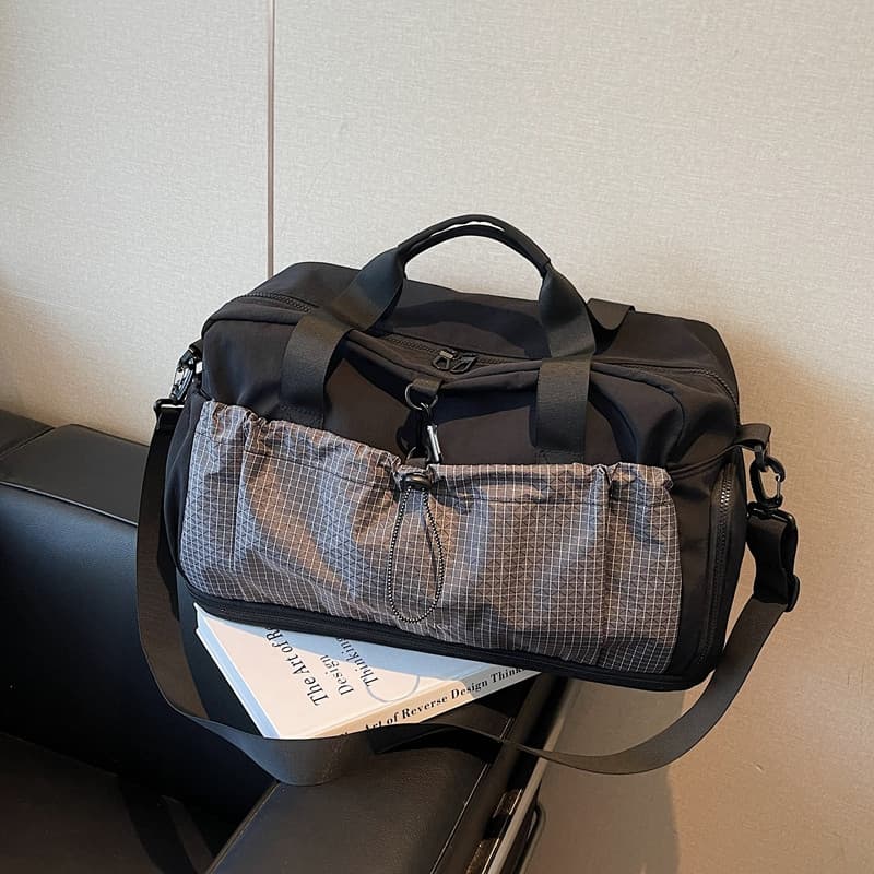 Bolsa de viagem leve de grande capacidade, à prova d'água, portátil, bolsa mensageiro, expansão, academia, curta distânc