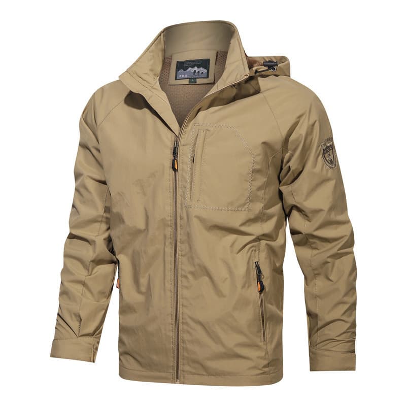 2026 primavera outono novo estilo jaqueta masculina jaqueta esportiva Workwear estilo fino à prova de vento cor sólida A