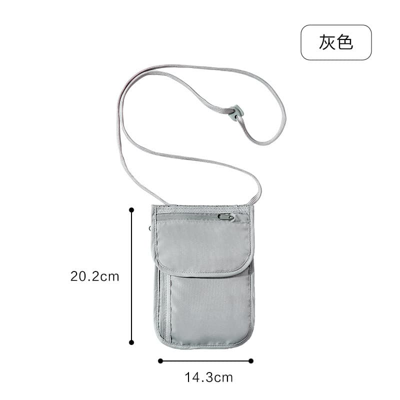 Bolsa para documentos de passaporte, justa, invisível, à prova d'água, RFID, antifurto, cintura, viagem no exterior, arm