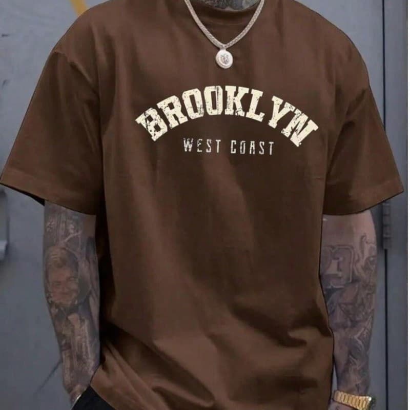 Camisa Masculina Brooklyn Blusa Algodao Camiseta Importada Malha Premium 100% Algodão