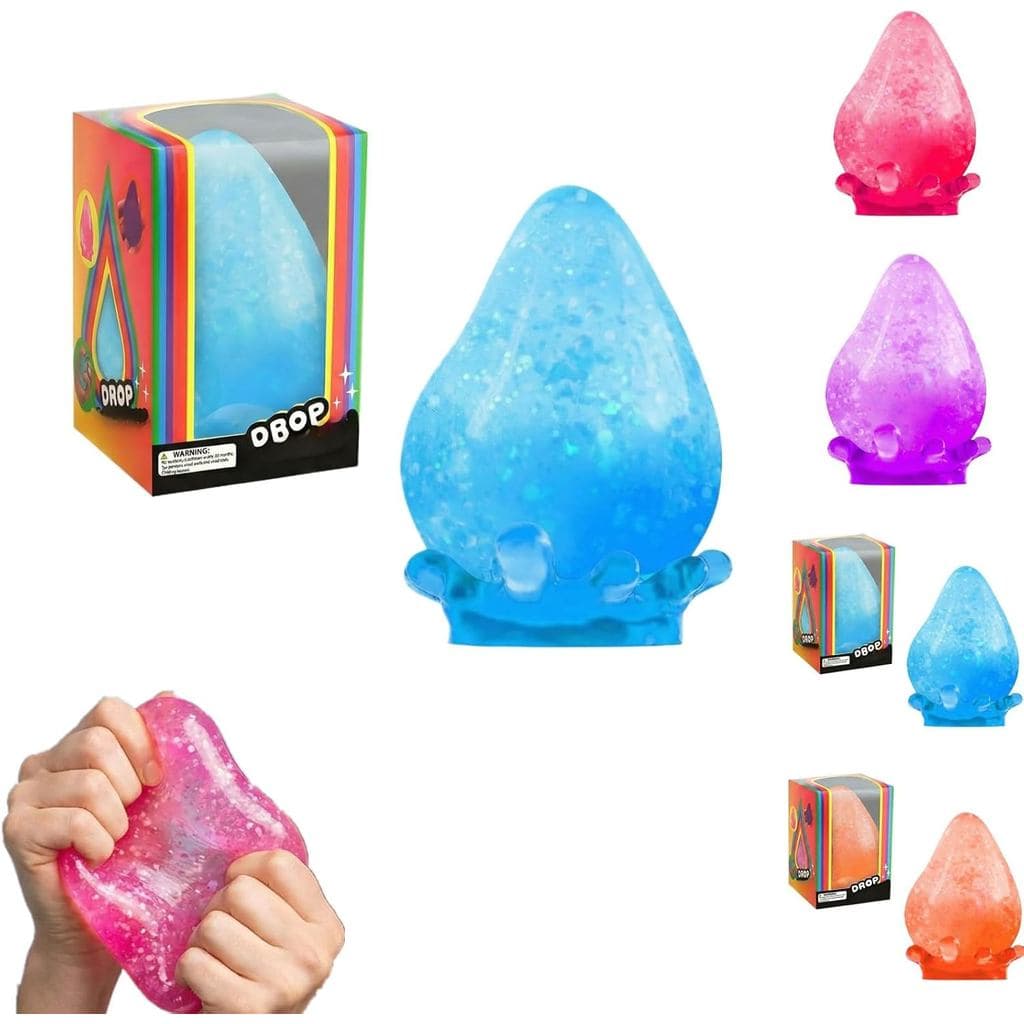 Bola Anti-stress Squishy, Bola Anti-stress Fidget em Forma de Gota d'Água, Bola Anti-stress Squishy Moldável com Efeito