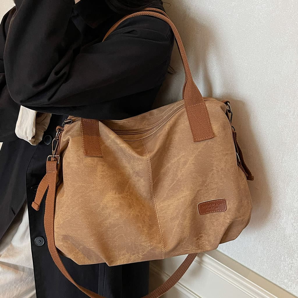 All-Match grande capacidade simples Casual 2025 outono meninas Commuter moda tendência de um ombro portátil sacola
