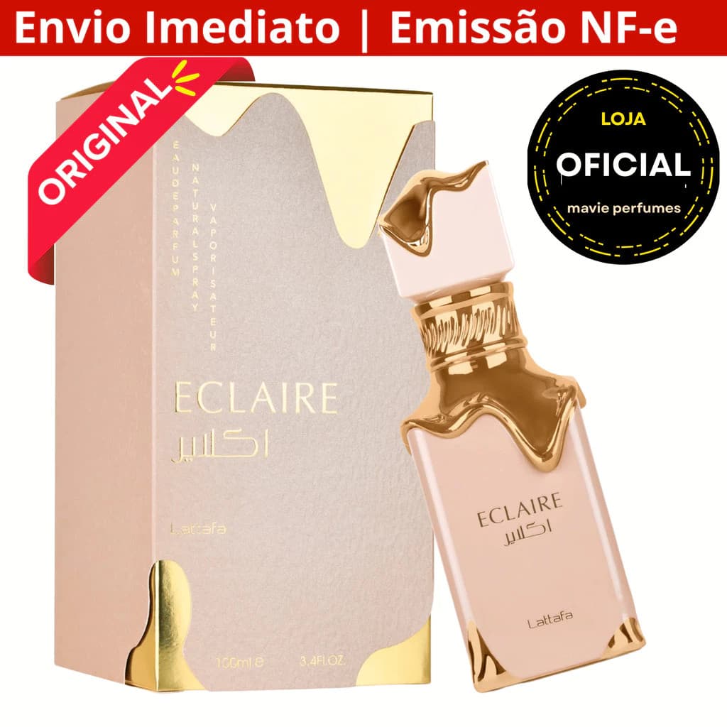 Perfume Lattafa Eclaire 100ml EDP | Autêntico Importado U.A.E. | O Sucesso Viral de Caramelo e Baunilha