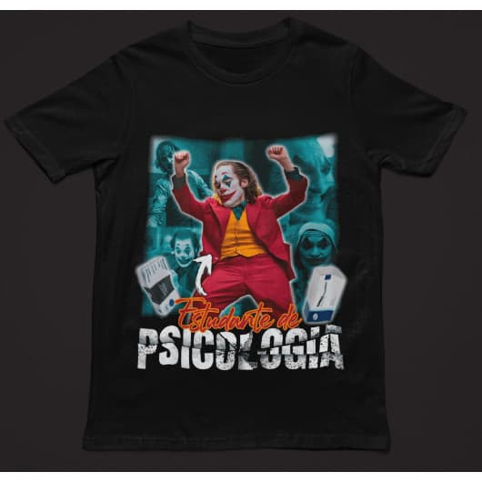 Camiseta Meme Cursos faculdade Psicologia "Estudante de Psicologia"