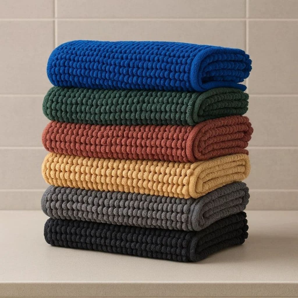 Tapetes Antiderrapante Bolinha 40x60 de Banheiro Microfibra Super Macio e Absorvente