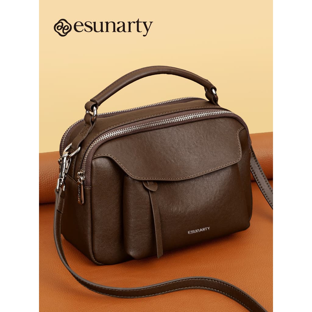 Bolsa mensageiro de couro genuíno genuíno senhoras 2026 novo estilo High-End sentimento grande capacidade bolsa de couro