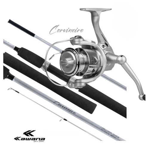 Kit Pesca Corvineiro Kawana Vara 1,55M 2 Partes 15lbs + Molinete 2000