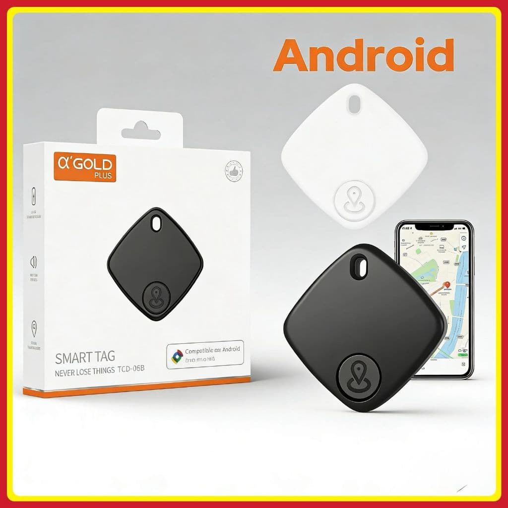 Smart Tag Rastreador Inteligente Compatível com Find Hub Google Android Anti-Perda para Chaves Pets Malas