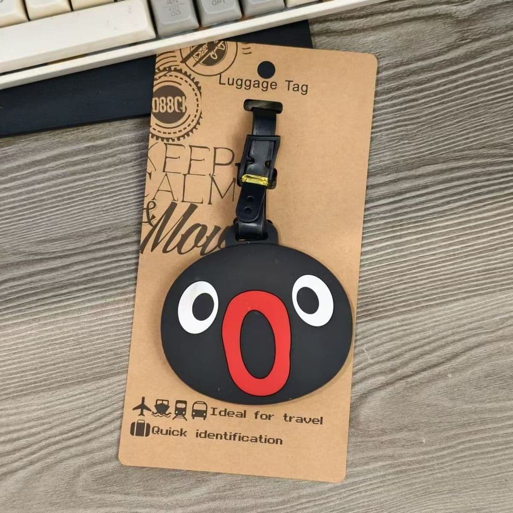 Bonito divertido pinguim família bagagem tag mala identificação tag remessa embarque passagem mochila pequeno pingente A
