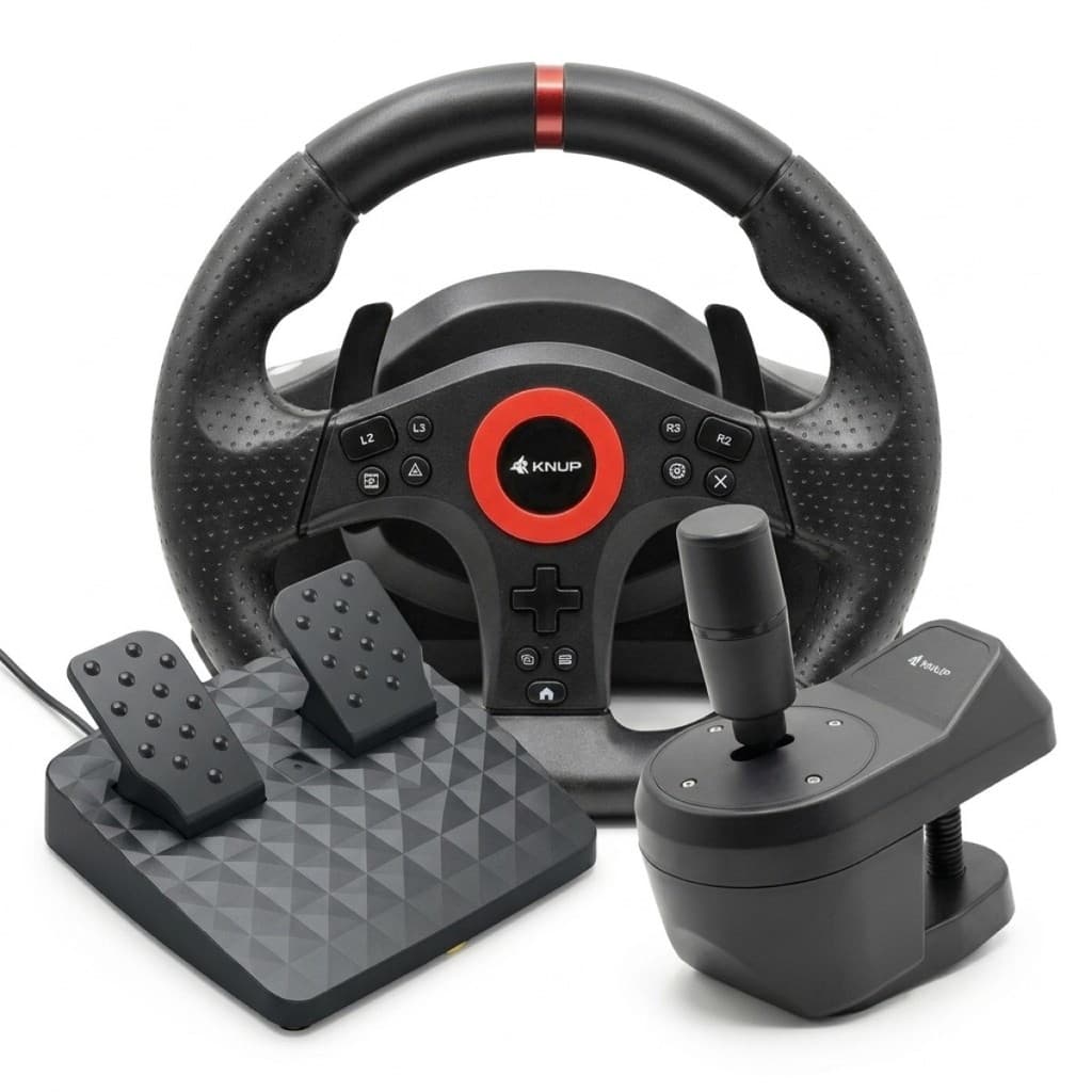 Volante Gamer 270° Pedais Cambio Para Pc Ps4 Xbox Series 7x1