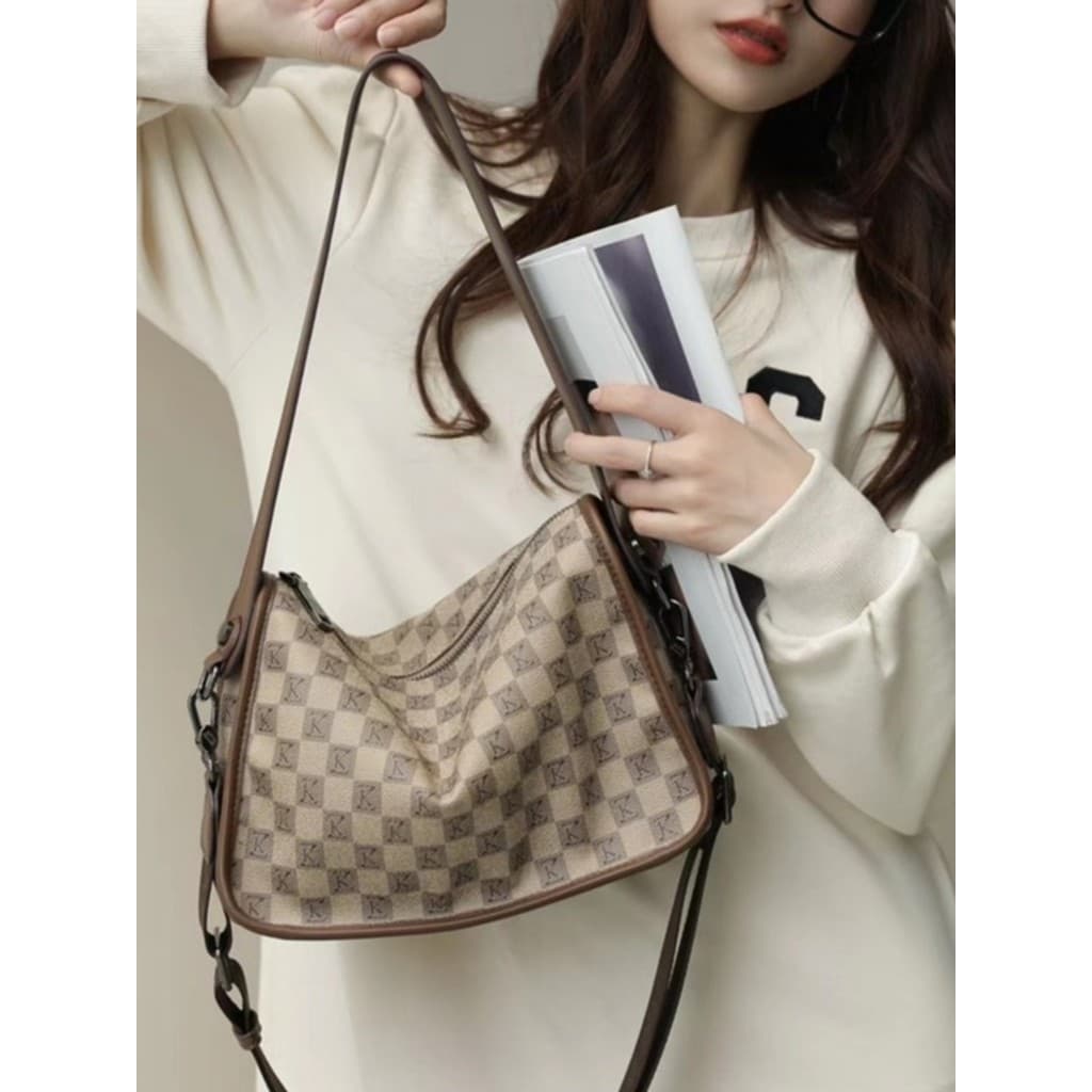 Ivisman High-End saco feminino 2026 novo estilo na moda presbiopia moda Cross-corpo bolinho saco travesseiro saco de aer