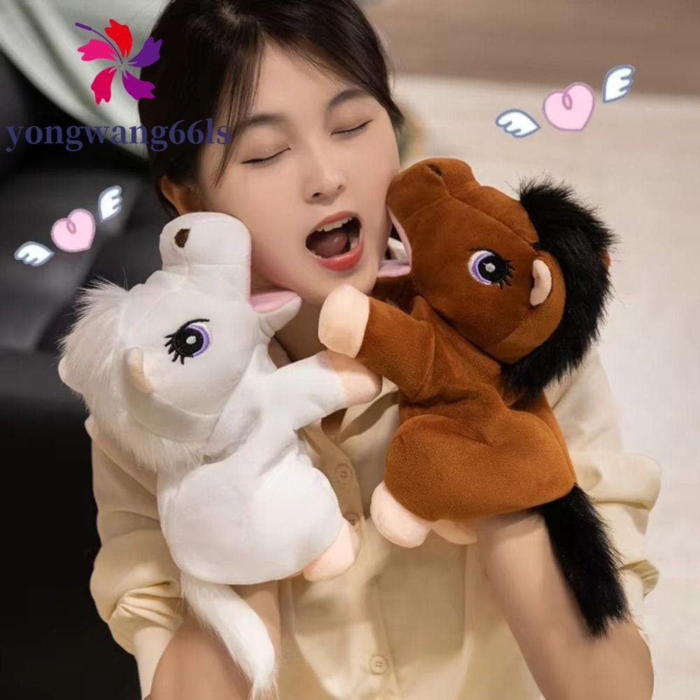 YONGWANG Brinquedos De Cavalo De Pelúcia Recheados , Fantoche Macio Animal , Educação Precoce