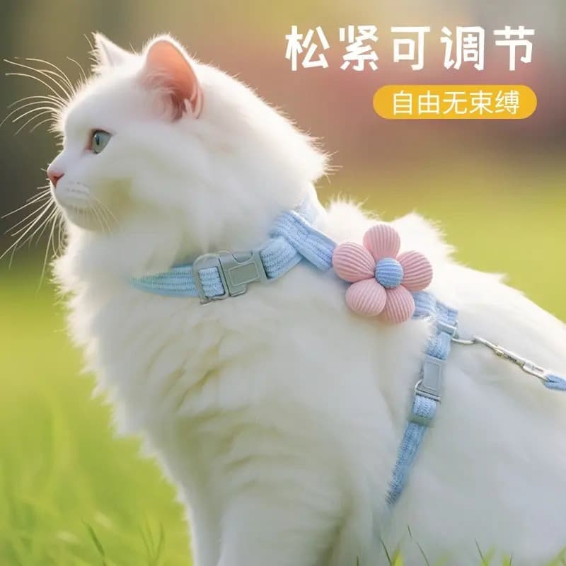 Coleira para gatos para evitar fugas, coleira especial em forma de I para levar gatos passear, coleira gatinho