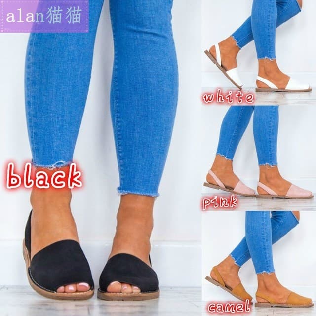 Sandálias Planas Femininas De Verão Sapatos Baixos Tamanho Grande 44