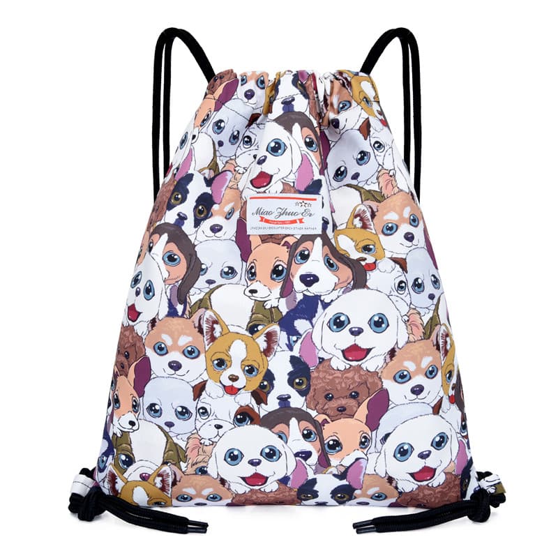 Saco de cordão com cordão ins mochila feminina pequeno saco bonito fresco coreano menina saco de escola leve saco de via