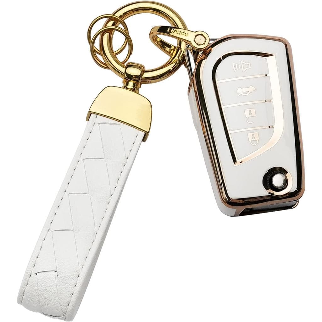 Capa para Chave Toyota, Compatível com Fortuner, Tundra, Camry, RAV4, Highlander, Corolla, Capa para Chave Inteligente (