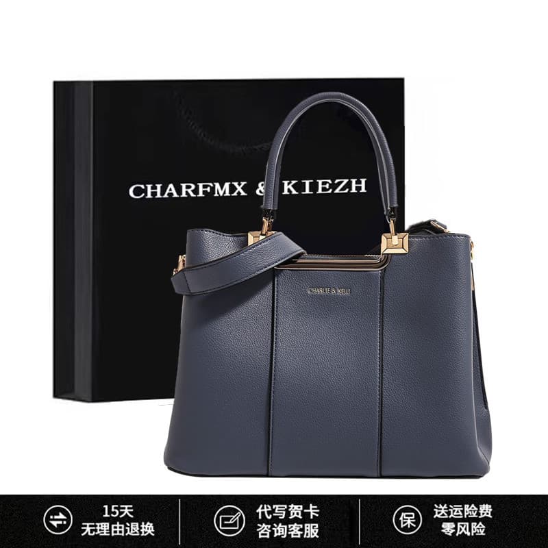 CHARFMX & KIEZH Bolsa Feminina de Couro Genuíno 2025 Novo Estilo Europeu Americano Moda Bolsa Mensageiro de Um Ombro Gra