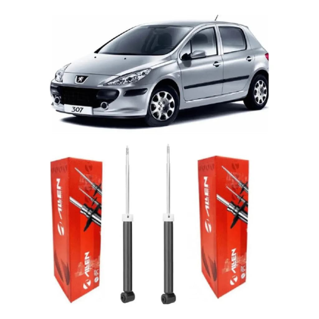 Par Amortecedor Traseiro Peugeot 307 2002 2003 04 05 06 2007