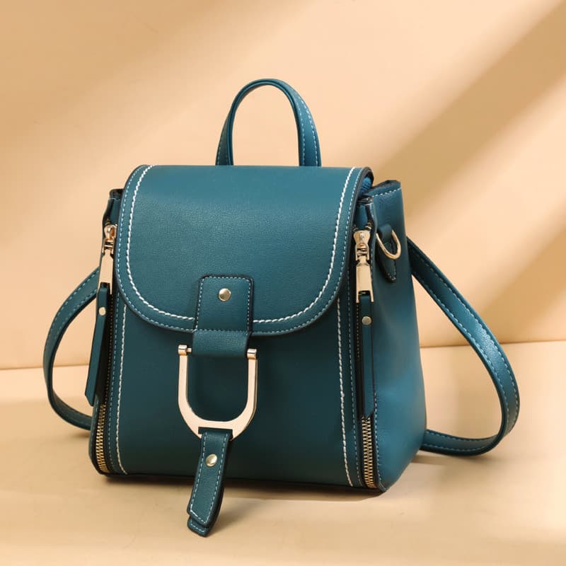 Bolsa feminina 2025 novo estilo simples mochila Casual grande capacidade cor sólida mochila de um ombro moda saco do men