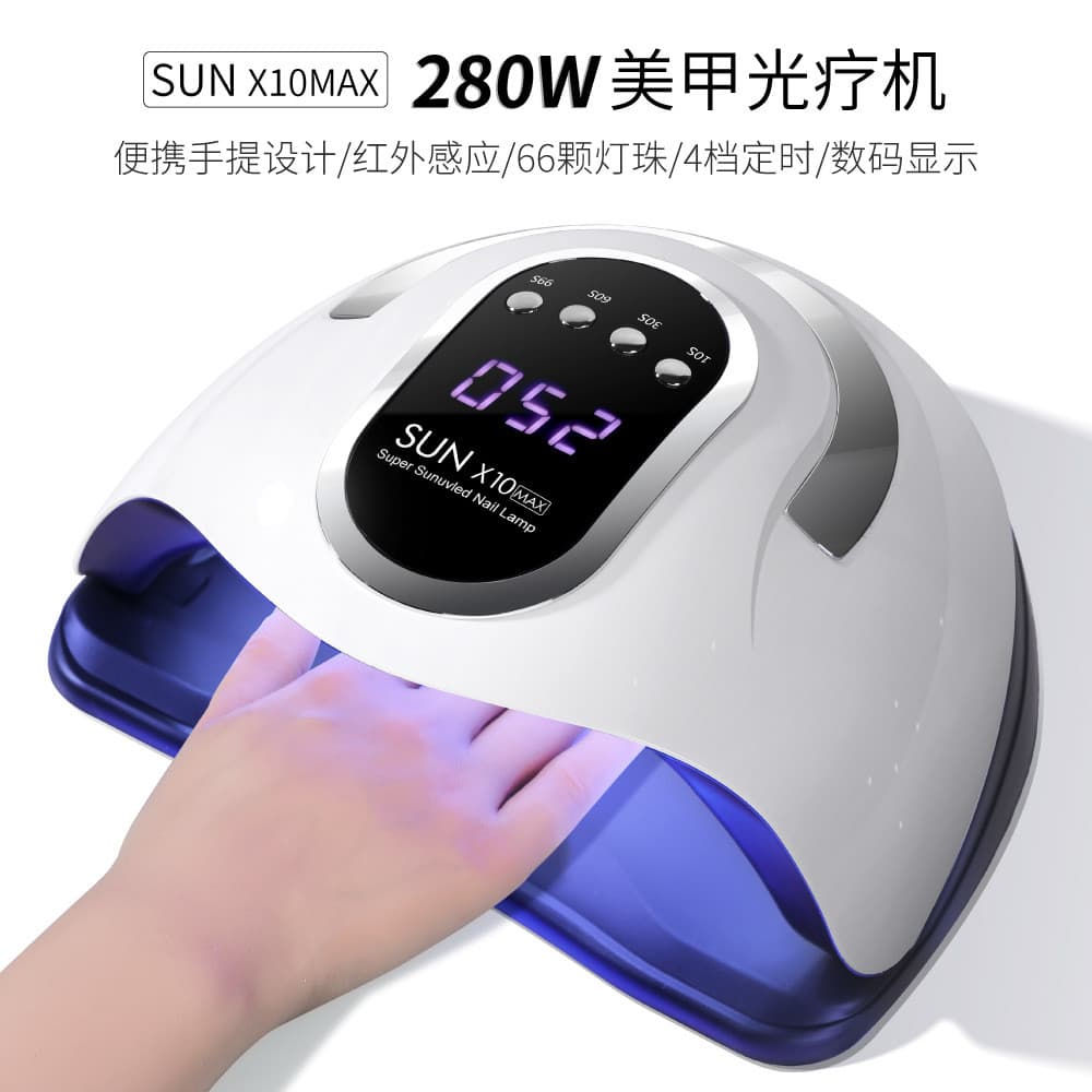 Novo X10 lâmpada de Manicure inteligente cola de esmalte de secagem rápida lâmpada de cozimento de unhas LED/UV dupla fo