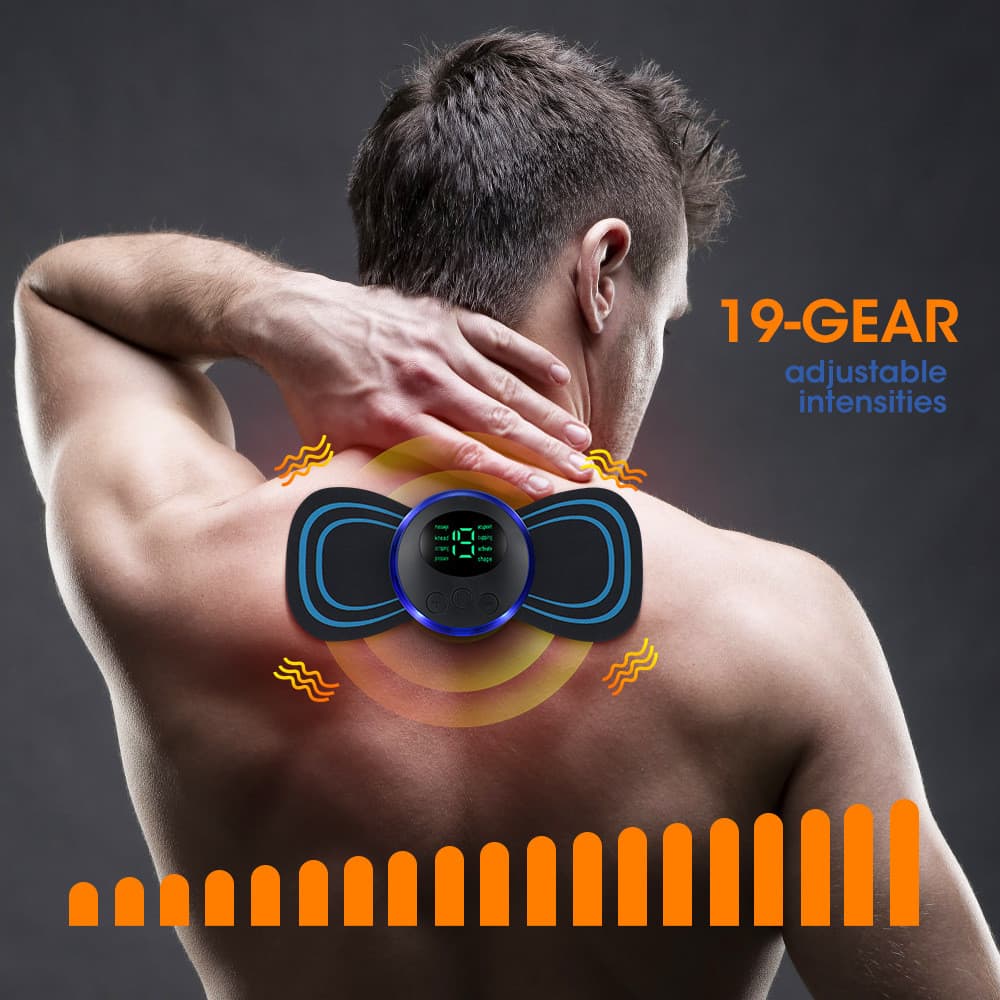 Mini Massageador Cervical Elétrico Portátil EMS