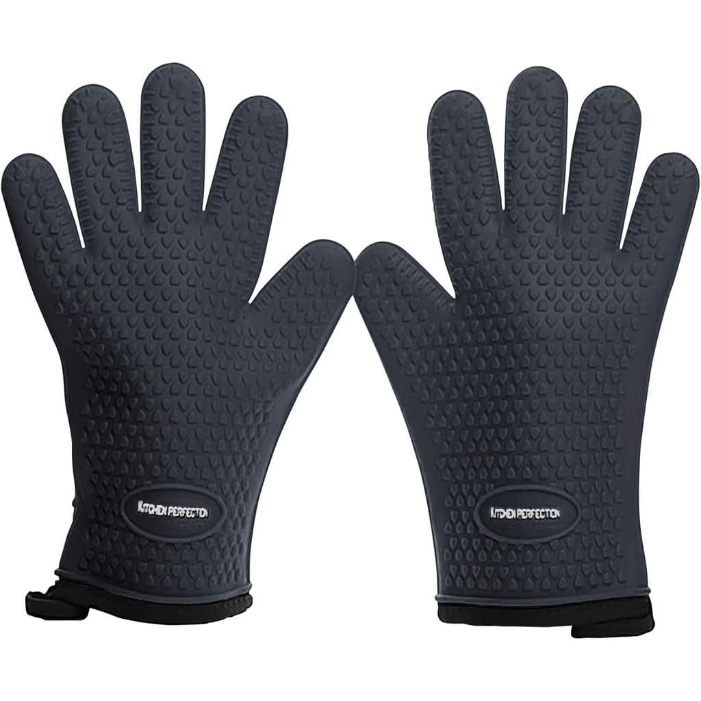 PERFEIÇÃO NA COZINHA Luvas de Silicone para Forno Defumador - Luvas para Churrasco Resistentes a Altas Temperaturas - Ma